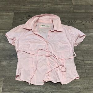 Hollister Light Pink Button Down Shirt